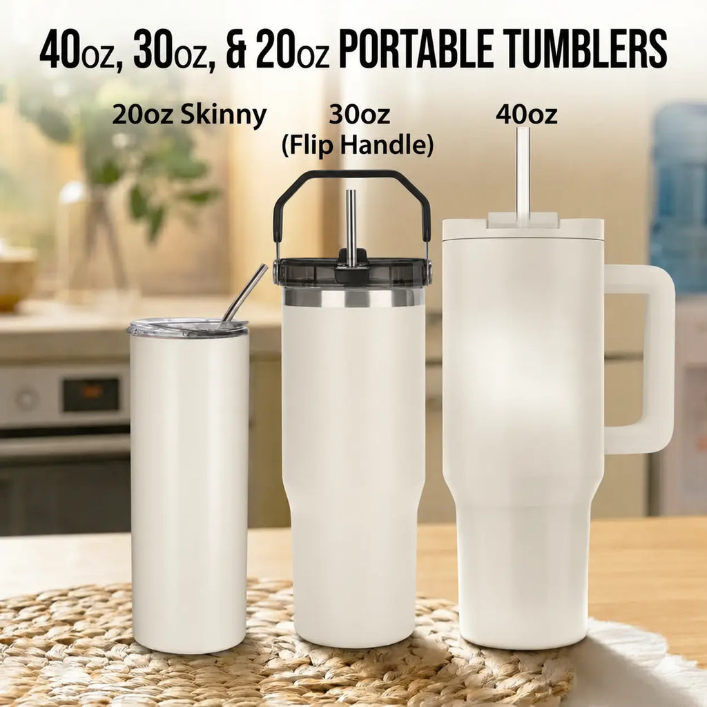 Coraline Tumbler 20Oz/30Oz/40Oz with Handle & Straw, Button Eye Gothic Horror Fantasy Insulated Stainless Steel Travel Cup, Collector Gift for Fans
