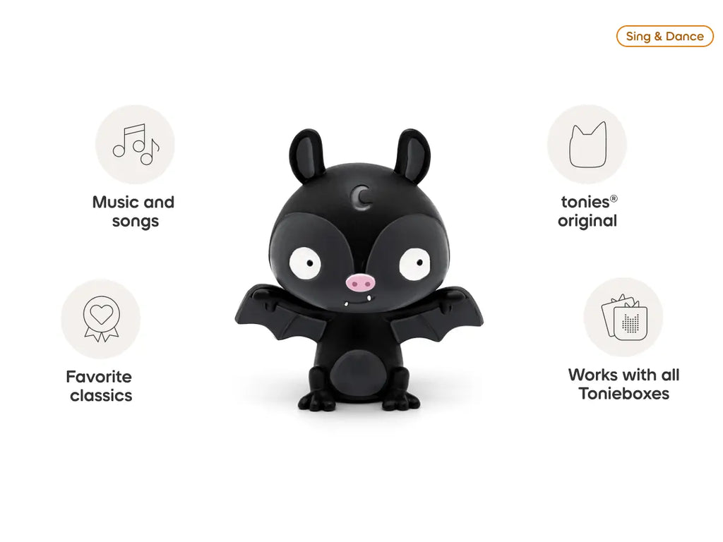 Tonies 2-Pack Halloween and Spooky Songs Bundle with Halloween Bat and New Halloween Cat