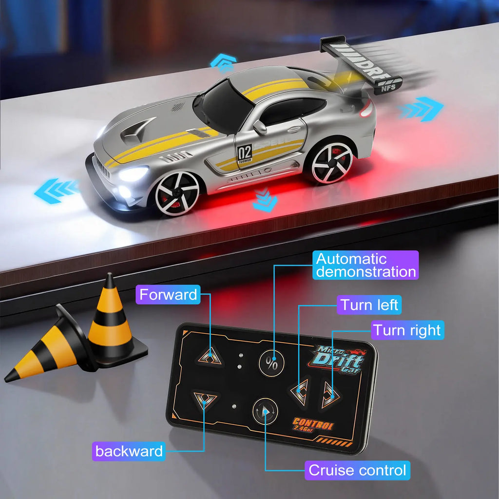 Tiny Turbo Terror: The Pocket-Sized Drift Machine for Future Race Car Drivers and Couch Potato Champions!