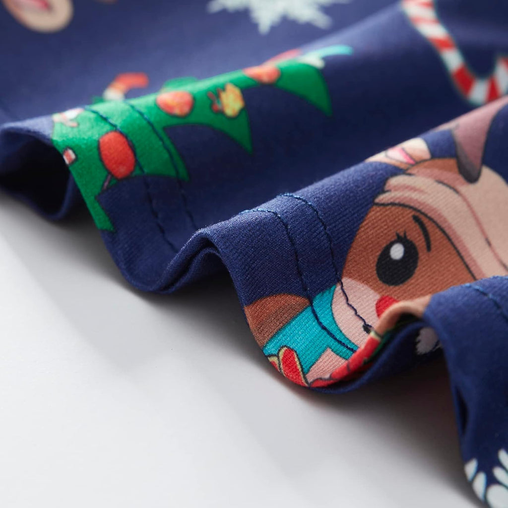 Christmas Pajamas for Family Matching Family Pajamas Sets Xmas Elk Reindeer Print Family Xmas Sleepwear Set