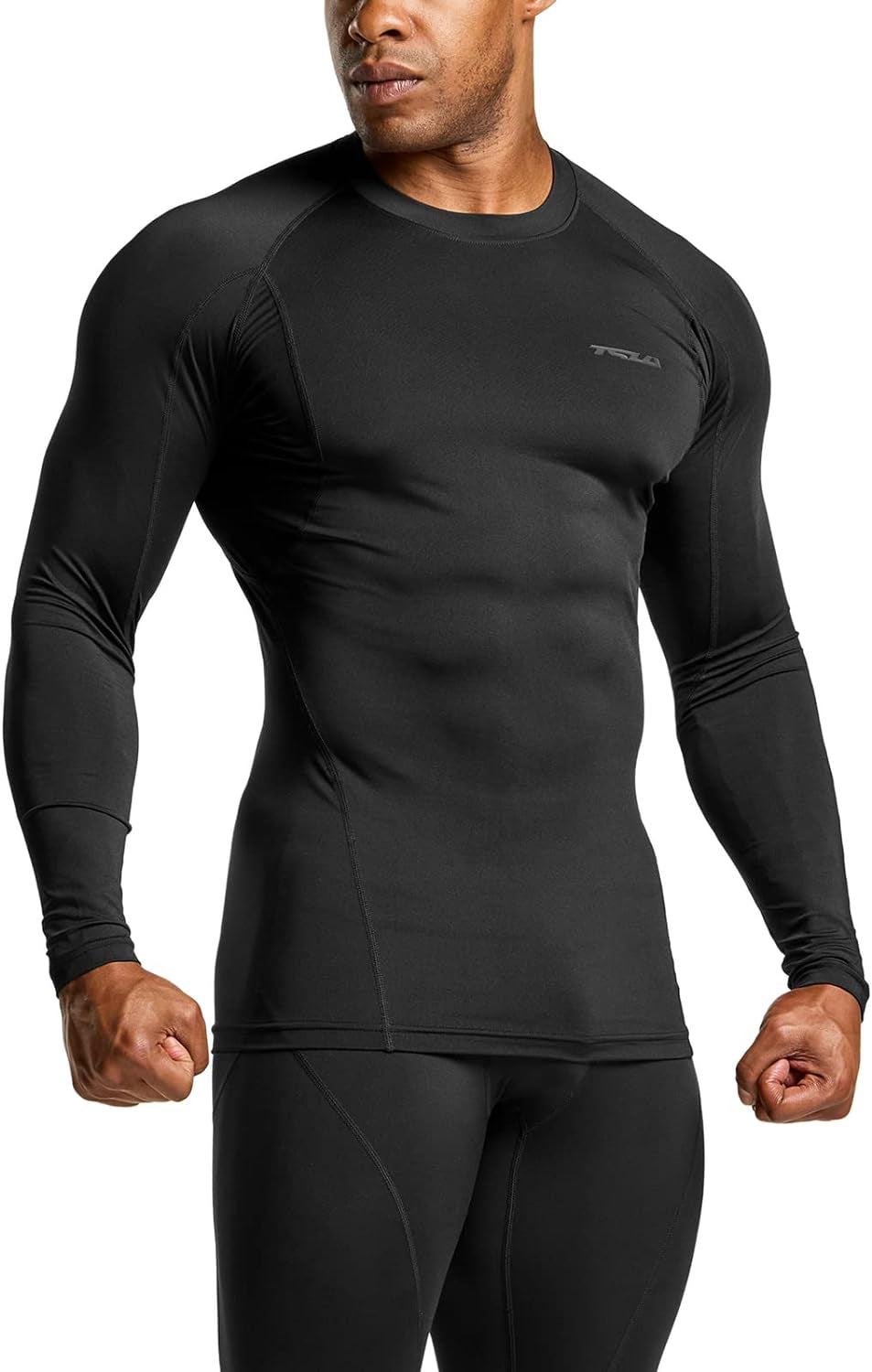 Men'S UPF 50+ Compression Shirts, Cool Dry Long Sleeve Athletic Tops, Sports Baselayer Workout Shirt