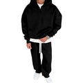 JMIERR Men'S 2 Piece Outfits Cotton 1/4 Zip Hoodie Sweatshirt Sweatsuit Set | Quarter-Zip, Hoodie Sweatshirt Tracksuit & Joggers Sweatpants, Couple Outfits, Matching Lounge Sets, Fall, Winter, Fleece