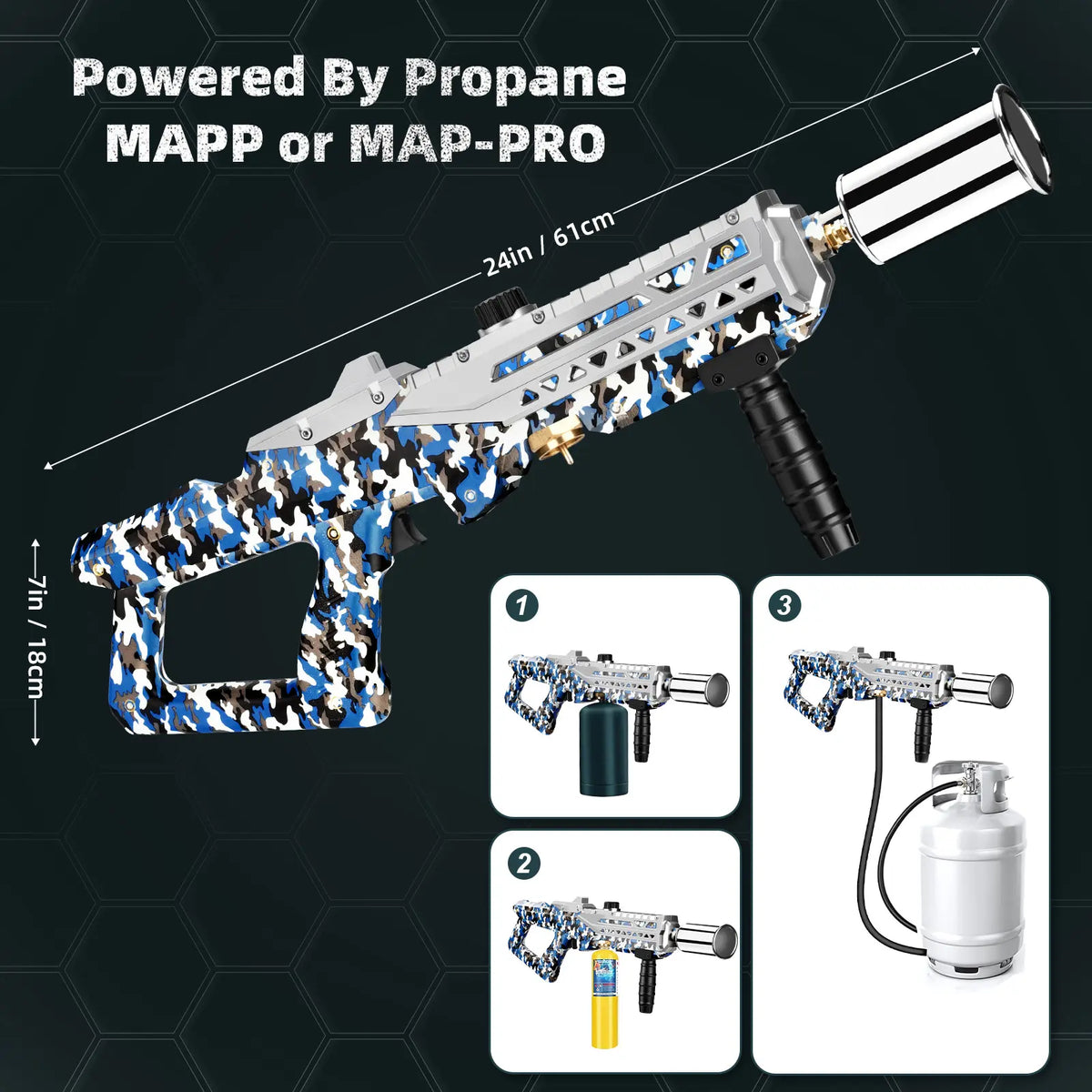 【Blainzz‘S Pick】Toolupgrade Powerful Propane Torch with Adjustable Flame, Heat Output Blow Torch for Campfire, Fire Pit Starter, Fun Gift (Propane Tank Not Included)