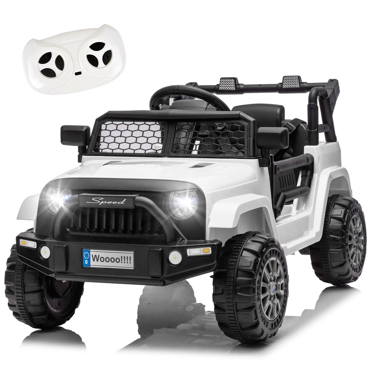 12V Kids Ride on Truck Car W/Parents Control,2Wd,Suspension System,Front Anti-Collision Bar Design,Led Headlights&Rear Reflective Stickers,Bluetooth,Music,Usb,Soft Start&Stop Function for Kids 2-5., Toys for Kids, Kids Outdoor Play Summerwins,Motorcycle
