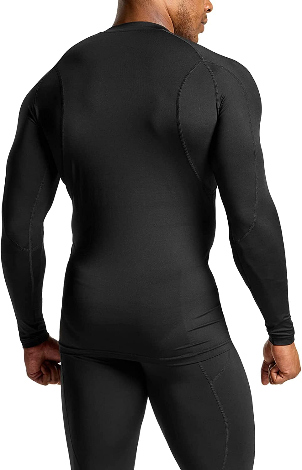 Men'S UPF 50+ Compression Shirts, Cool Dry Long Sleeve Athletic Tops, Sports Baselayer Workout Shirt