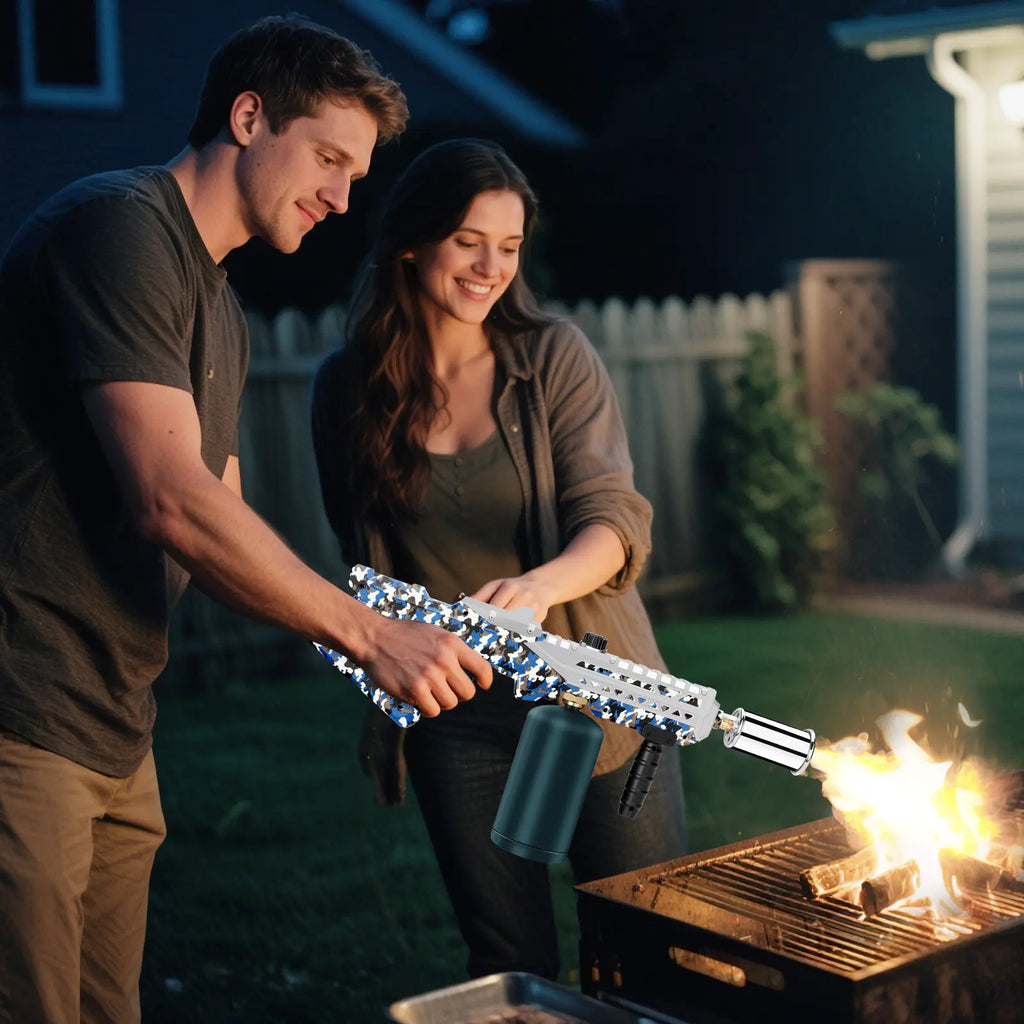 【Blainzz‘S Pick】Toolupgrade Powerful Propane Torch with Adjustable Flame, Heat Output Blow Torch for Campfire, Fire Pit Starter, Fun Gift (Propane Tank Not Included)