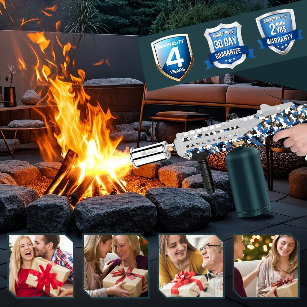 【Blainzz‘S Pick】Toolupgrade Powerful Propane Torch with Adjustable Flame, Heat Output Blow Torch for Campfire, Fire Pit Starter, Fun Gift (Propane Tank Not Included)