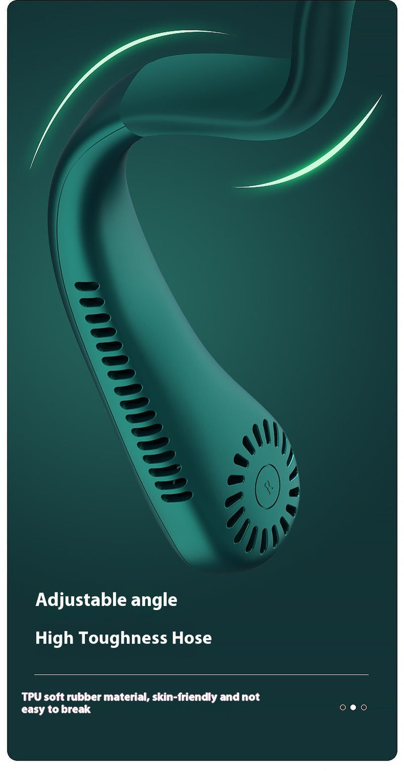 Portable Mini Rechargeable Large Capacity Mute Halter Fan