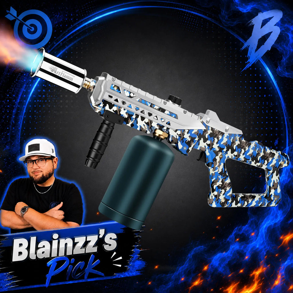 【Blainzz‘S Pick】Toolupgrade Powerful Propane Torch with Adjustable Flame, Heat Output Blow Torch for Campfire, Fire Pit Starter, Fun Gift (Propane Tank Not Included)