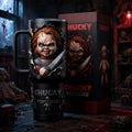 Horror Movie Couple Tumbler: Chucky & Tiff Couple Tumbler 20Oz & 40Oz, Horror Movie Matching Tumblers with Handles, Bride of Chucky Inspired Gift for Couples, Spooky Halloween Drinkware, Anniversary Gift Set