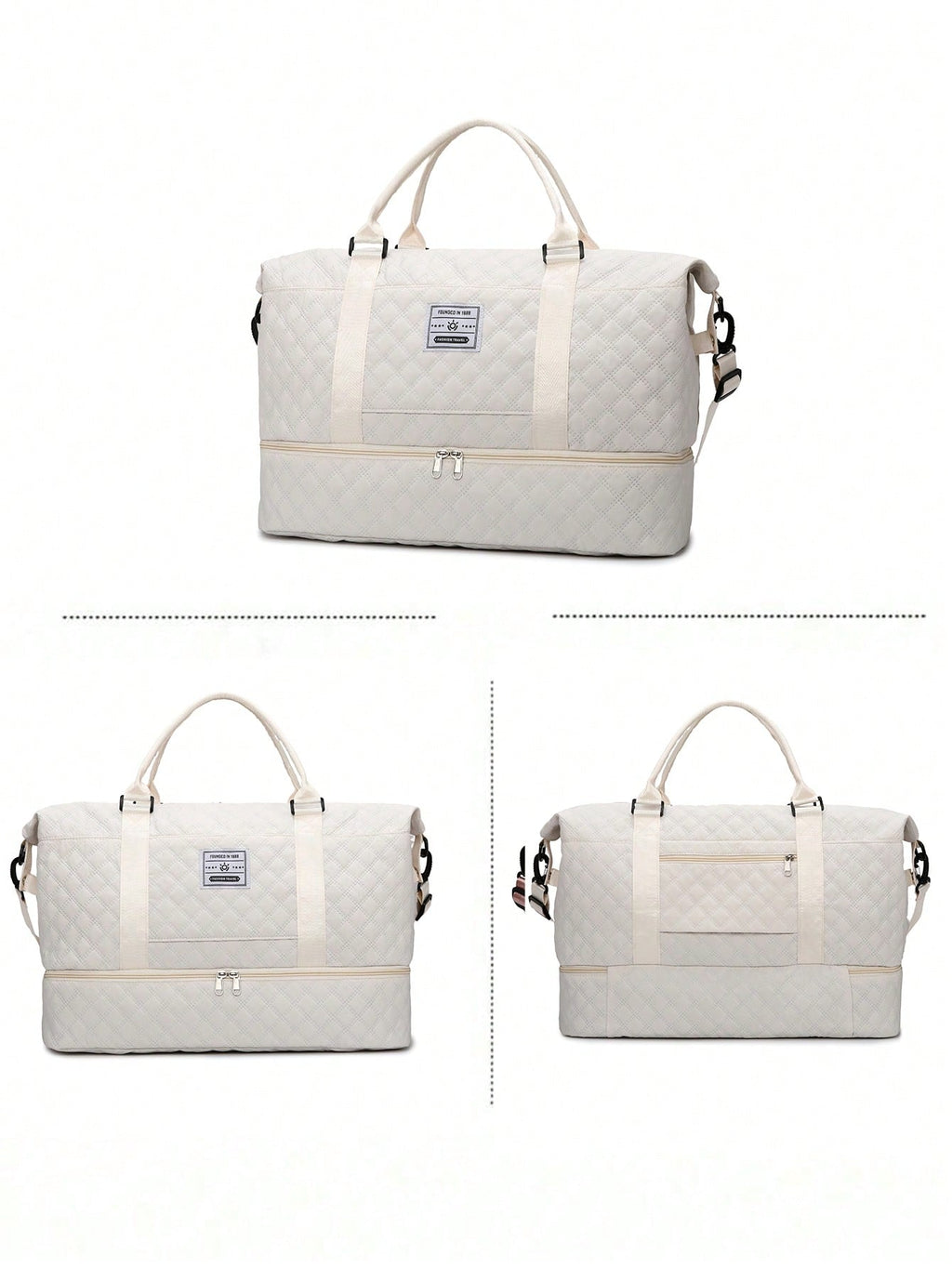 2Pcs/Set Large Capacity Travel Tote Bag, Wet & Dry Separation Gym Bag, Weekend Overnight Shoulder Bag, Hospital Essential Mommy Bag, Travel Bag, Vacation Bag, Weekend Bag, Overnight Bag, with Trolley, Shoe Compartment, Carry-On Bag, Cosmetic Organizer, Suitable for Suitcase, Gym Bag, Travel Tote, Personal Bag, College Bag, Luggage Bag, Weekend Bag, Hospital Bag, Winter Bag, School Supplies Bag