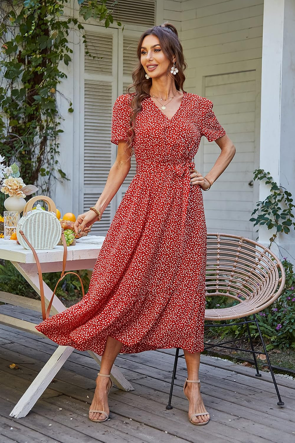 Women'S Summer Floral Boho Maxi Dress