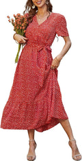 Women'S Summer Floral Boho Maxi Dress