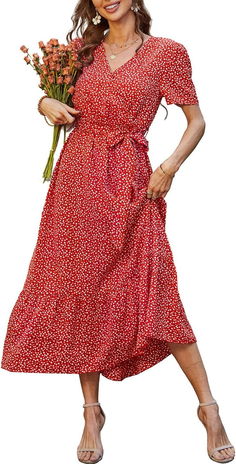 Women'S Summer Floral Boho Maxi Dress