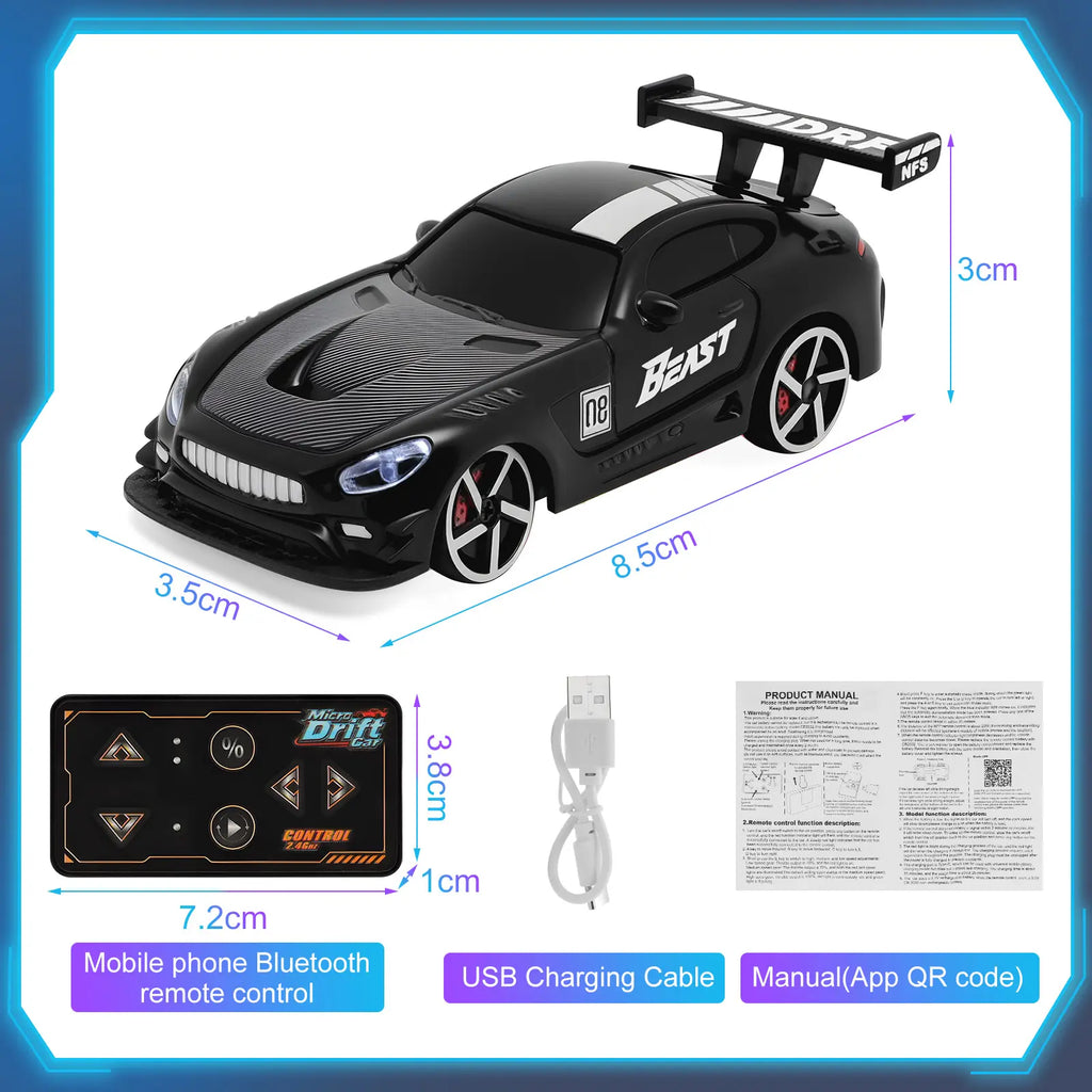 Tiny Turbo Terror: The Pocket-Sized Drift Machine for Future Race Car Drivers and Couch Potato Champions!