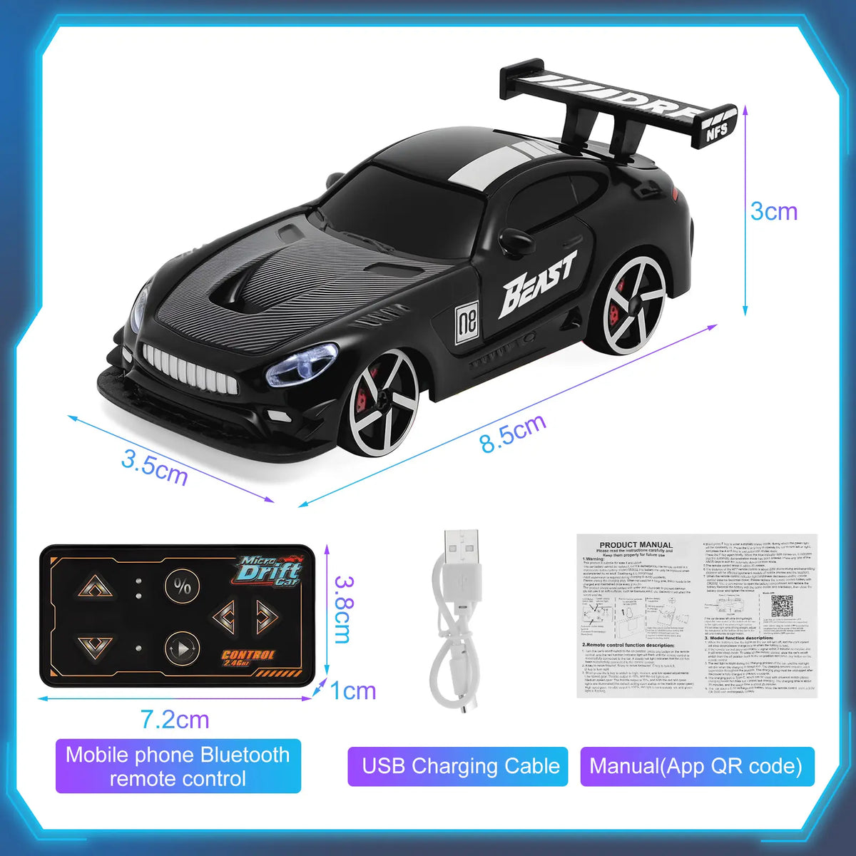 Tiny Turbo Terror: The Pocket-Sized Drift Machine for Future Race Car Drivers and Couch Potato Champions!