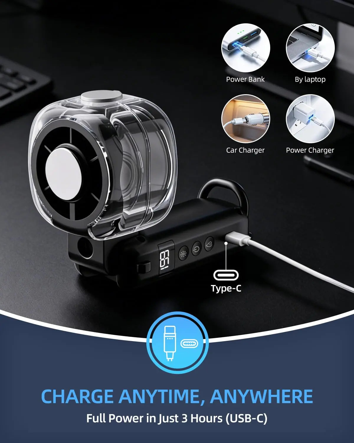 Portable Multifunctional Mist+Fan - Handheld High-Speed Cordless Compact Fan with Semiconductor Cooling, Rechargeable 199-Speed Mini Desk Fan for Summer Outdoor Travel Essentials